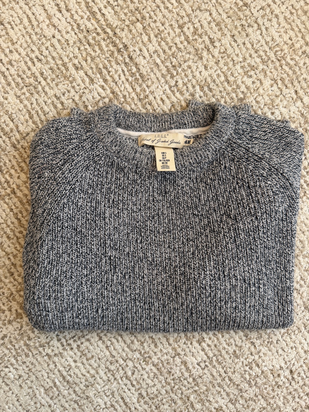 H&M Marled Blue/Gray Knit Sweater
